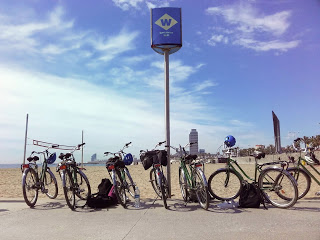 Faire du vélo à barcelone