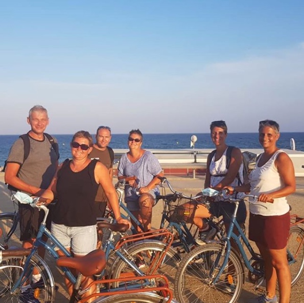 visite à vélo en groupe